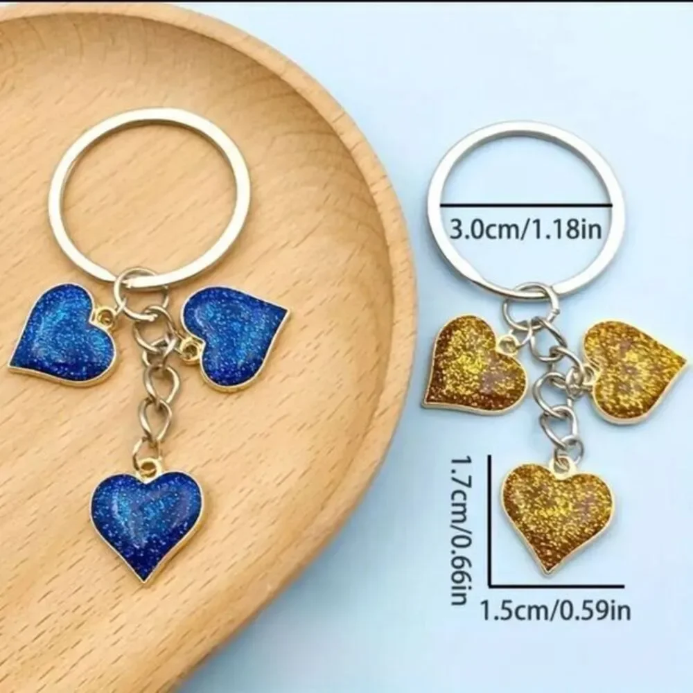 Enamel Alloy Heart‎ Key Rings Chains For Women